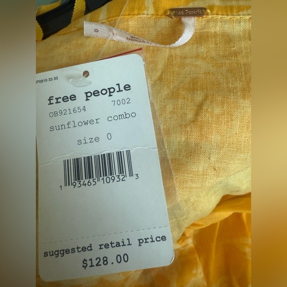 Free People “A Thing Called Love” Mini Linen Blend Dress Size 0 - Picture 4 of 5